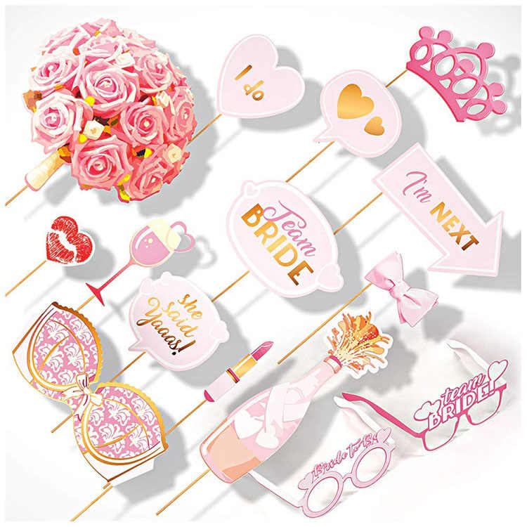 15 Pcs Bachelorette Bridal Shower Photo Prop